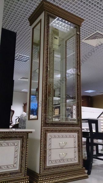 Комплект гостиной Палермо (витрина левая/правая, тумба тв), беж в Москве купить в интернет магазине - 5 Китов