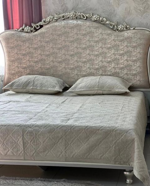Комплект спальни Мария АРД, платина серая (кровать1,8, тумба прикроватная 2шт., комод с зерк., шкаф 6-ти.дв.) в Москве купить в интернет магазине - 5 Китов