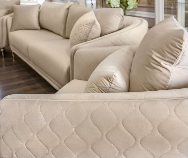 Диван 3-х местный не раскладной Нонна беж в Москве купить в интернет магазине - 5 Китов