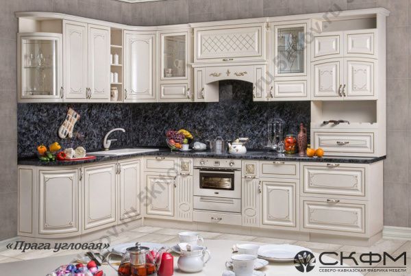 Угловая кухня Прага СК, беж в Москве купить в интернет магазине - 5 Китов