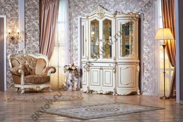 Витрина 4-х дверная Джоконда АРД, крем в Москве купить в интернет магазине - 5 Китов