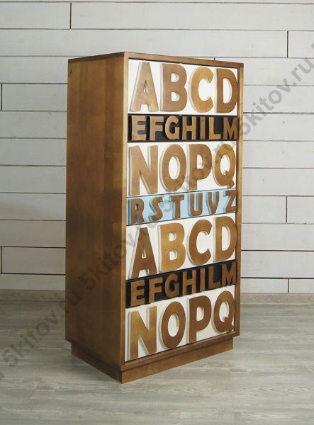 Комод Альфабето Бирч (Alphabeto Birch), 4 ящика в Москве купить в интернет магазине - 5 Китов