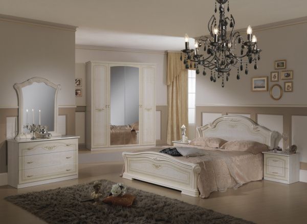 Кровать 1,6м Ирина беж глянец в Москве купить в интернет магазине - 5 Китов