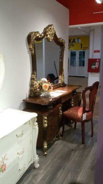 Комплект спальни Джоконда Диа, орех глянец (кровать 1,6м или 1,8м, 2тумбы, туалетный стол с зеркалом, шкаф 4 двери) в Москве купить в интернет магазине - 5 Китов