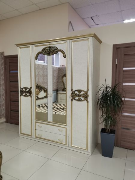 Спальня Ольга, беж золото в Москве купить в интернет магазине - 5 Китов