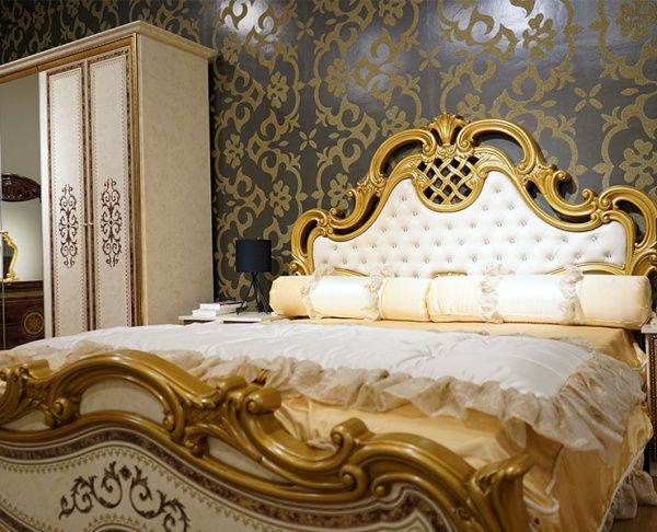 Кровать 1,6м Анита, беж глянец в Москве купить в интернет магазине - 5 Китов