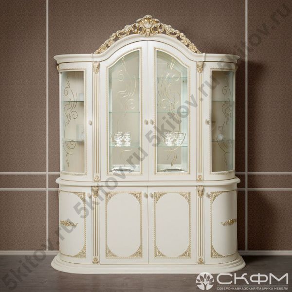 Витрина Динара 1,8 СК (4 двери),беж в Москве купить в интернет магазине - 5 Китов