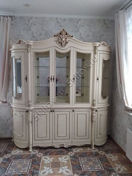 Сервант 5-ти дверный Джоконда, крем глянец Эра